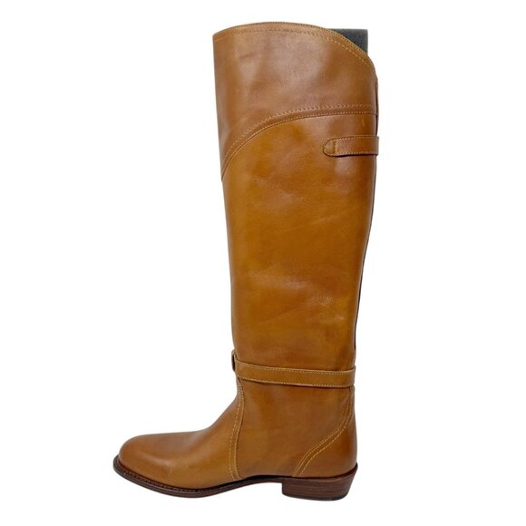 Womens Brown Knee High Riding boots - Picture 6 of 10